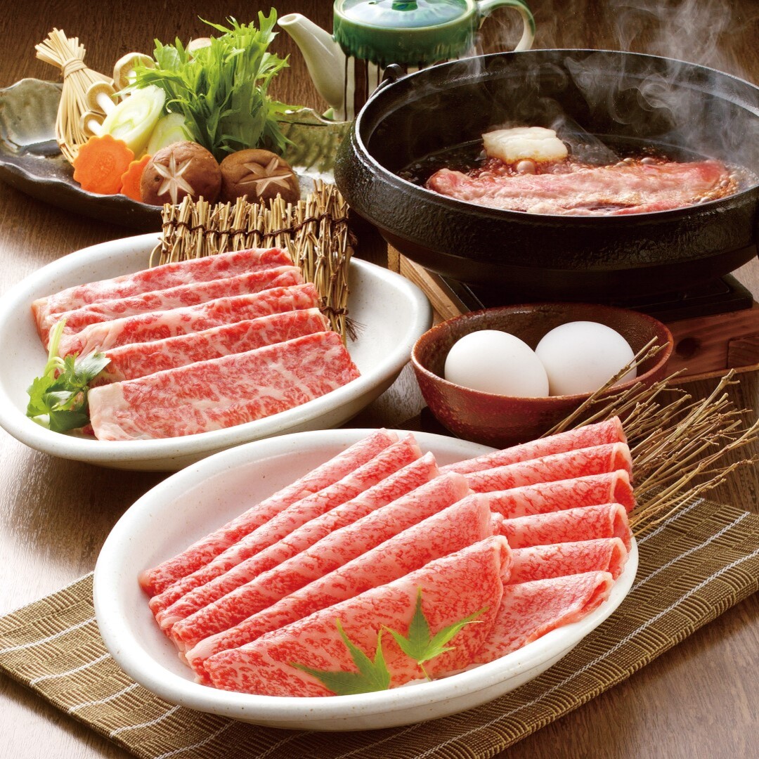 米沢牛“秀屋"（5等級）すきやき肉 リブロース肉、肩ロース肉